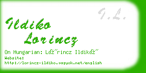 ildiko lorincz business card